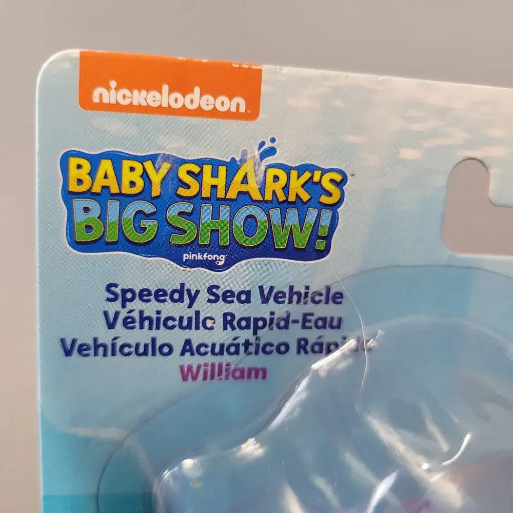 Baby Sharks Big Show Toy Speedy Sea Vehicle William Fish Pull Back‎ & Let Go New